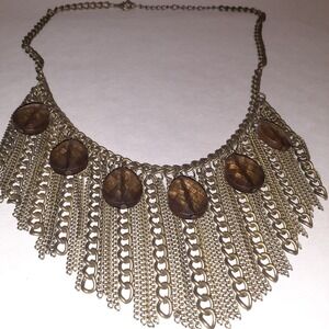 Vixen Conviction Hanging Chain Necklace with Teardrop Beads‎ Costume Jewelry
